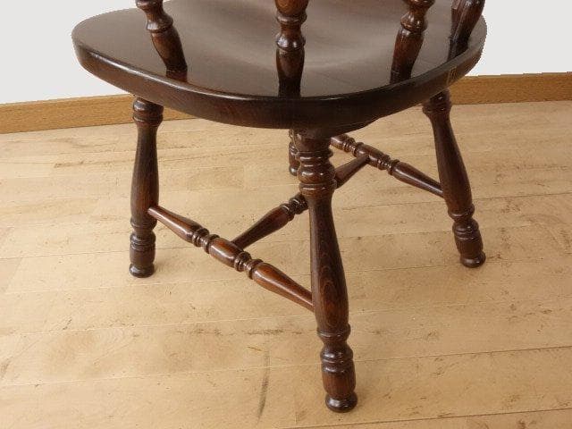 飛騨産業　キツツキ　穂高　アームチェアー③　イス　椅子　 木製　再塗装済ＵＳＥＤ