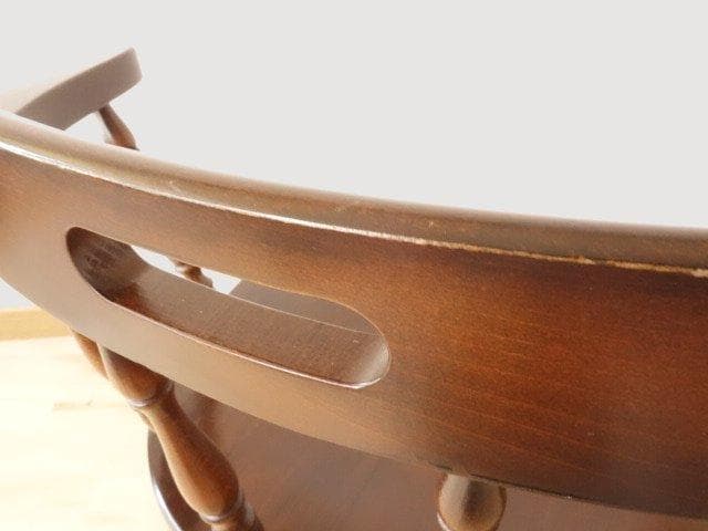 飛騨産業　キツツキ　穂高　アームチェアー③　イス　椅子　 木製　再塗装済ＵＳＥＤ