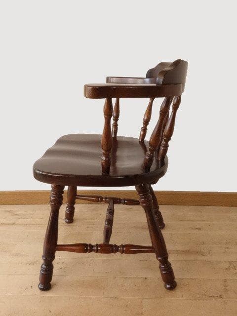 飛騨産業　キツツキ　穂高　アームチェアー③　イス　椅子　 木製　再塗装済ＵＳＥＤ