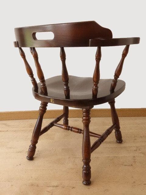 飛騨産業　キツツキ　穂高　アームチェアー③　イス　椅子　 木製　再塗装済ＵＳＥＤ