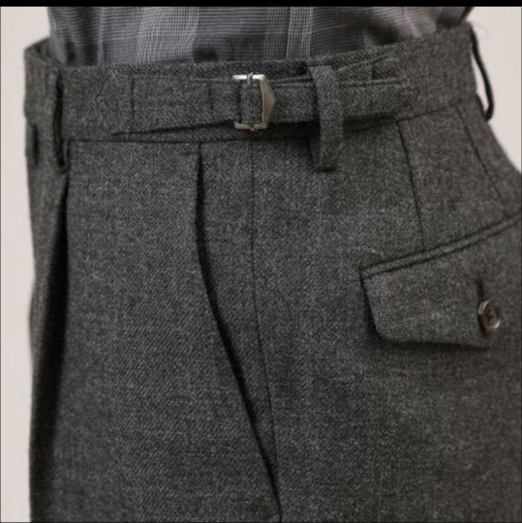 ✨タグ付き未使用✨ タケオキクチ ウールパンツ スラックス グレー M