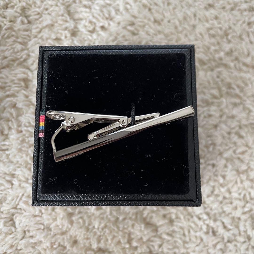 新品未使用　ポールスミス　ツイストネクタイピン　現行　人気モデル　ロゴ入り