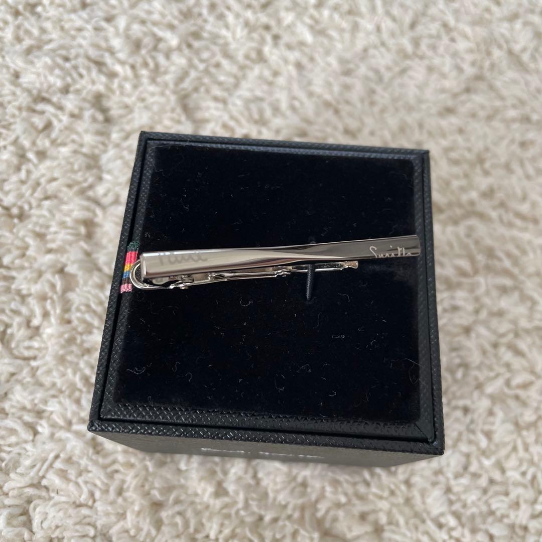 新品未使用　ポールスミス　ツイストネクタイピン　現行　人気モデル　ロゴ入り