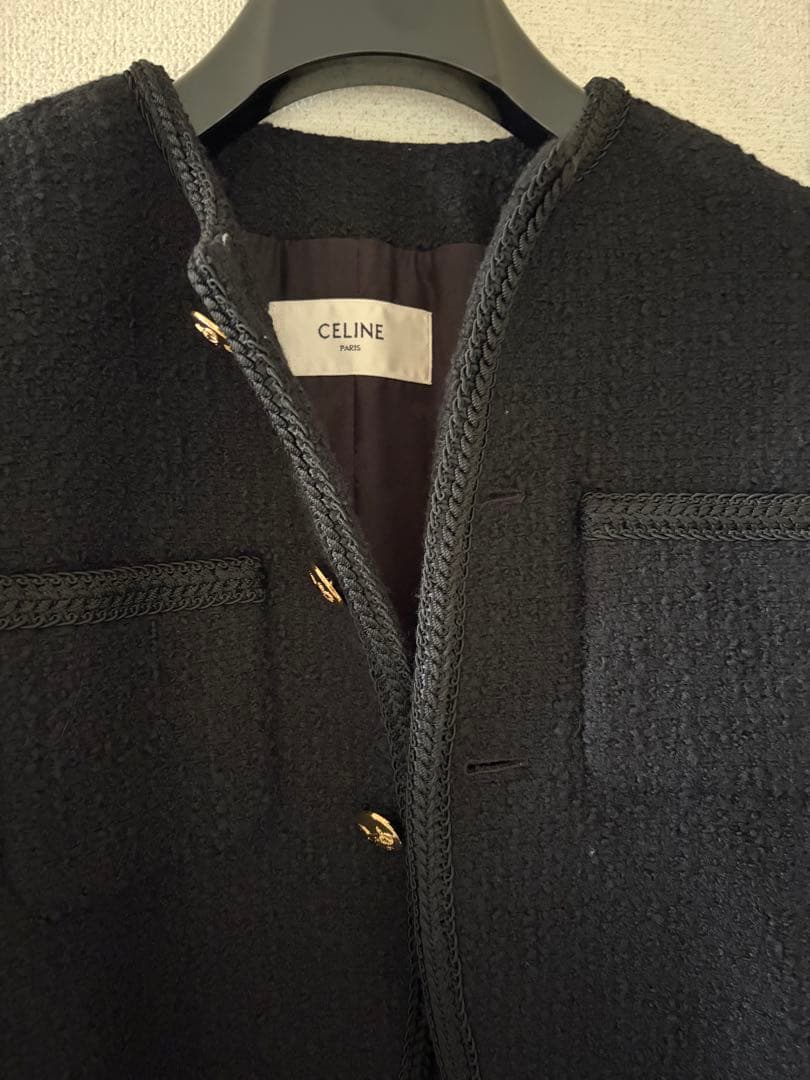 セリーヌ　シャスール　ジャケット　ブラック　36 美品