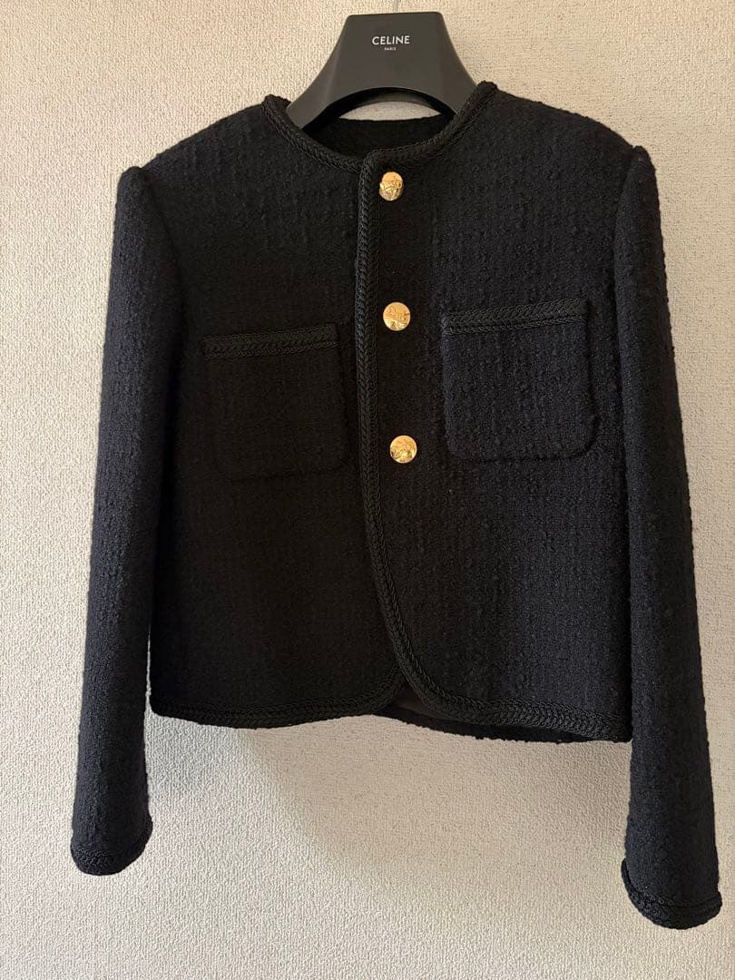 セリーヌ　シャスール　ジャケット　ブラック　36 美品