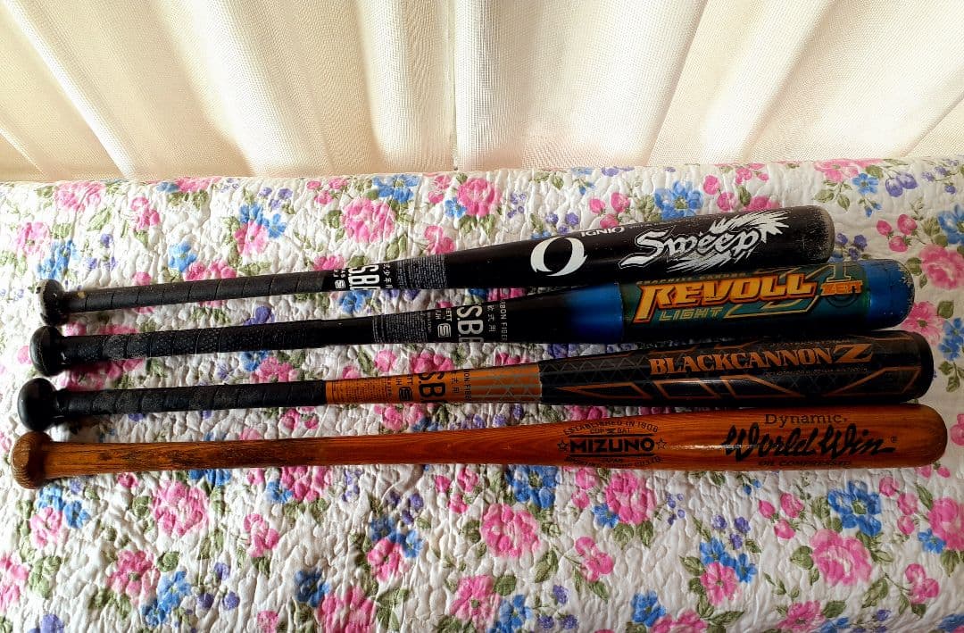 野球バット４本セット♪ ブラックキャノンZ他 ZETT イグニオ ミズノ 軟式