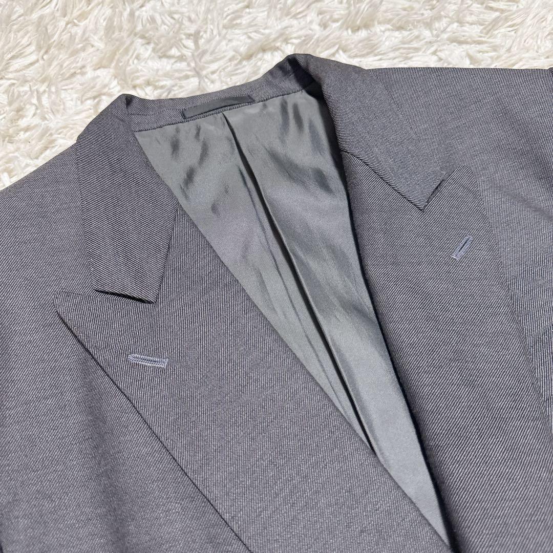 Burberrys ダブルスーツ L AB6 グレーモヘア混 ホースボタン