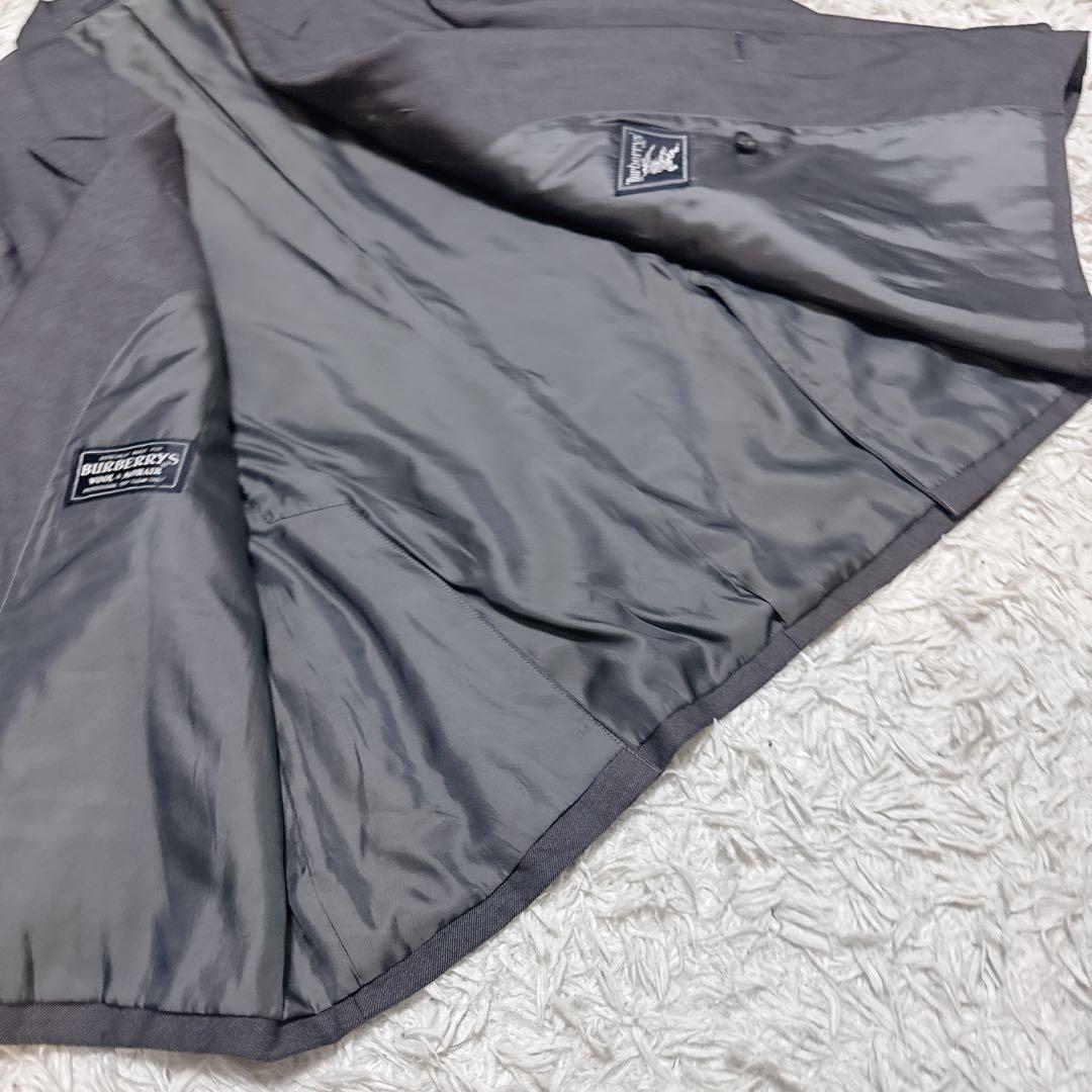 Burberrys ダブルスーツ L AB6 グレーモヘア混 ホースボタン