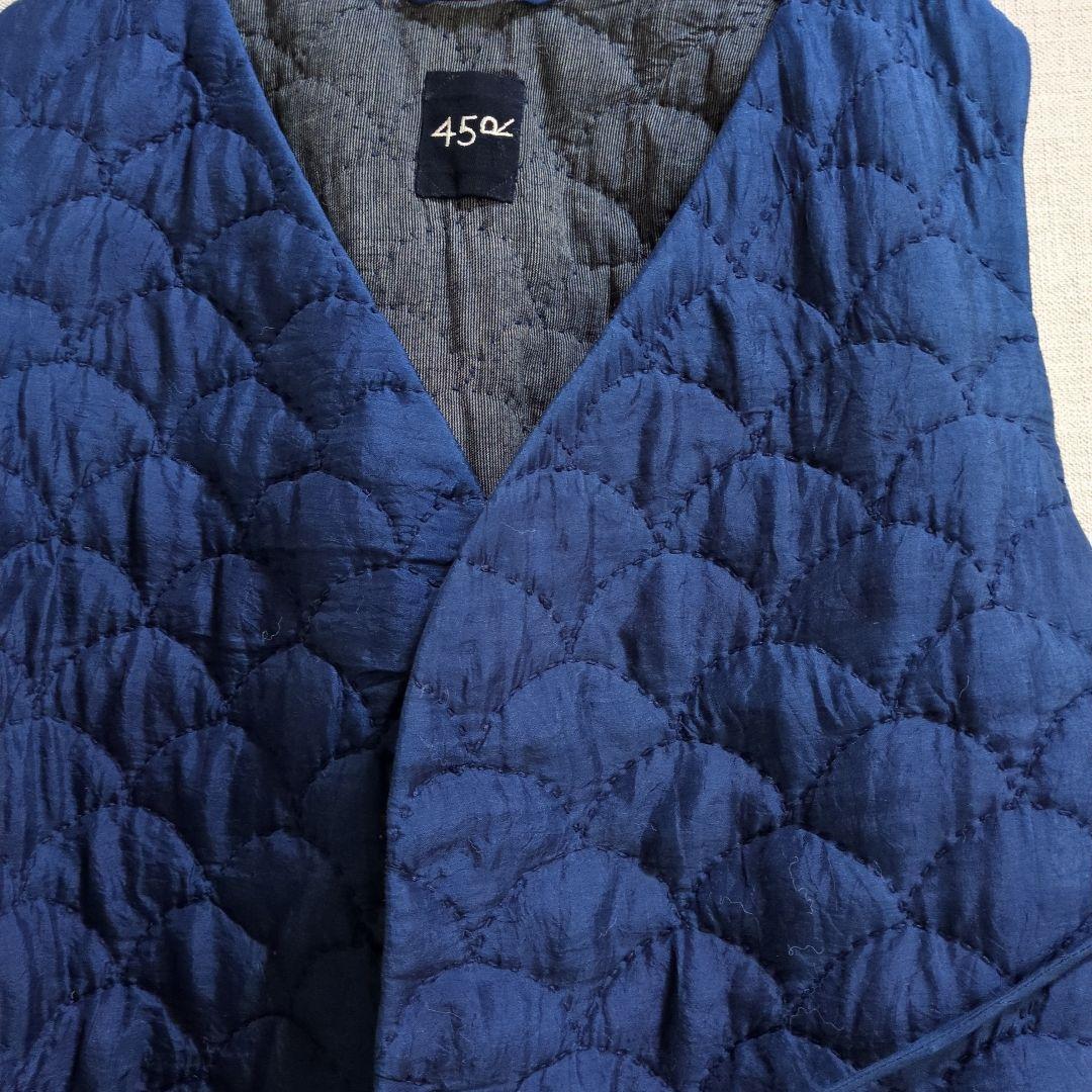 45Rカディシルクキルティングロングベスト