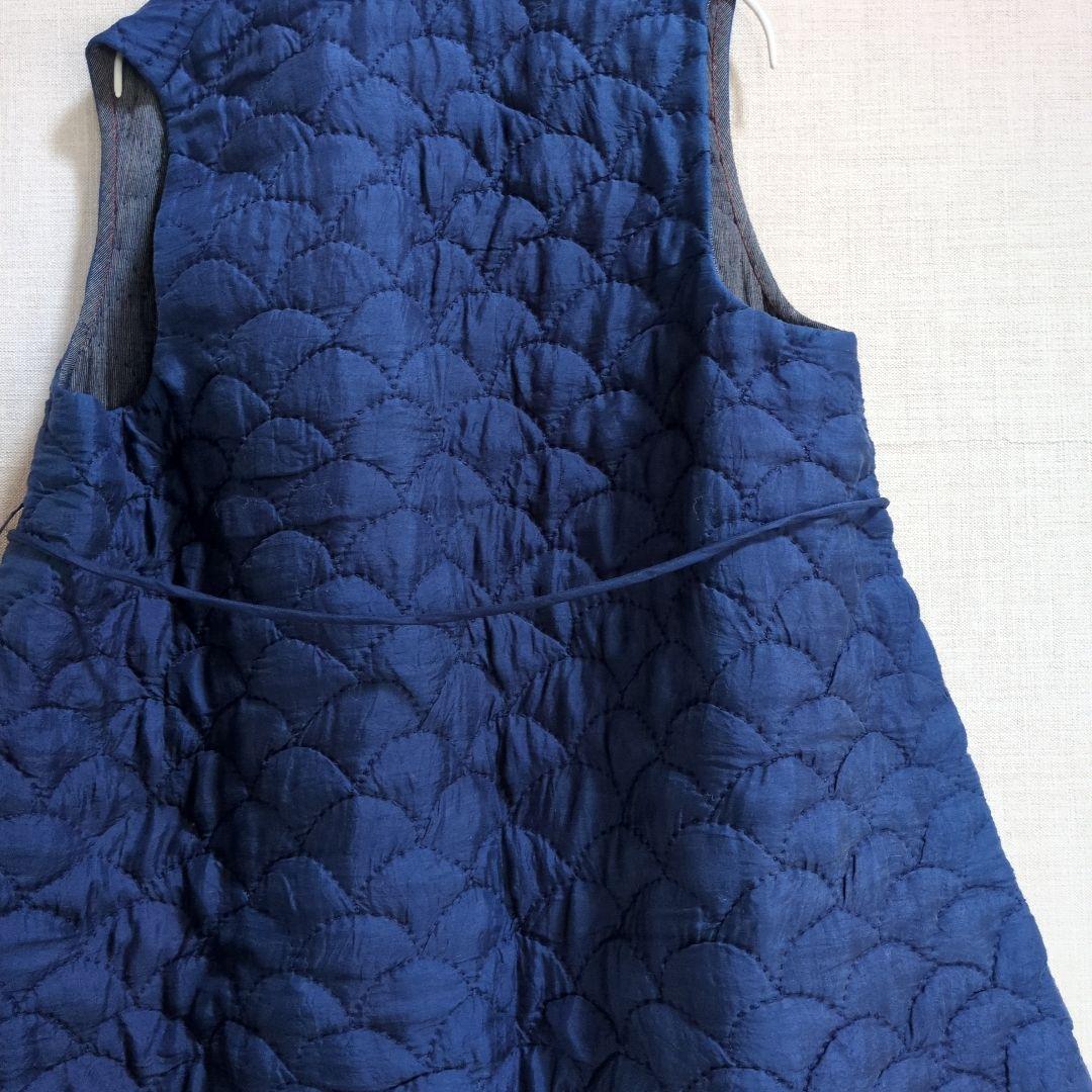 45Rカディシルクキルティングロングベスト