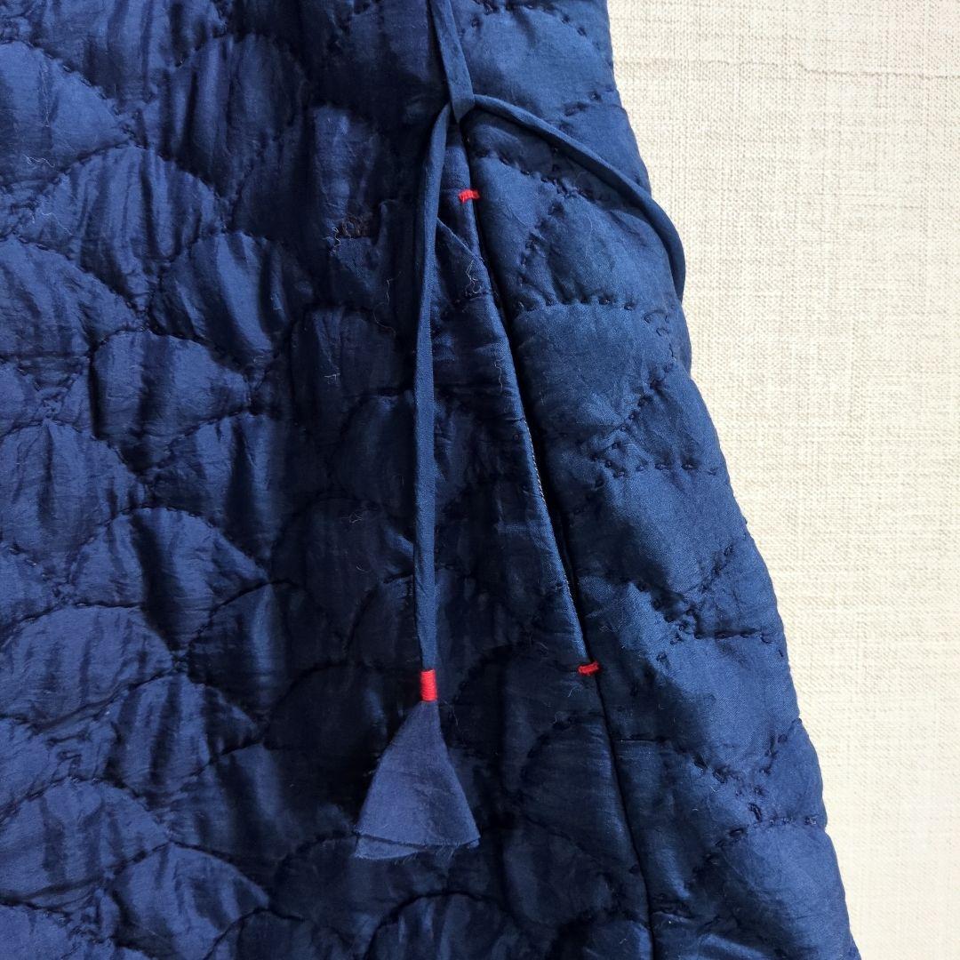 45Rカディシルクキルティングロングベスト