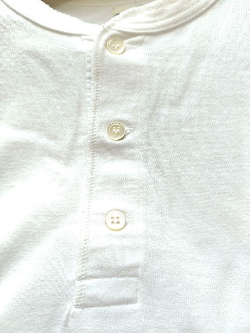 【Ron herman】24AW ハイゲージヘンリーネック長袖シャツ　ホワイト