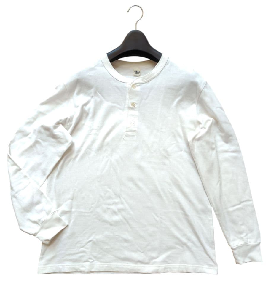【Ron herman】24AW ハイゲージヘンリーネック長袖シャツ　ホワイト