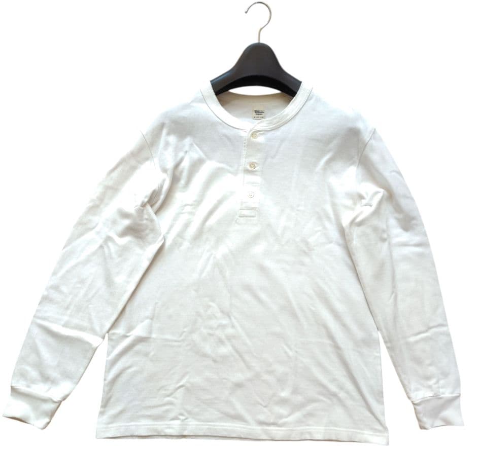 【Ron herman】24AW ハイゲージヘンリーネック長袖シャツ　ホワイト