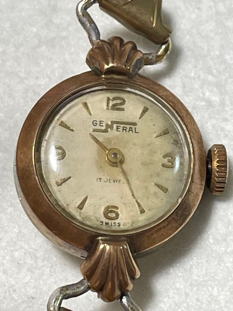 18金レディース腕時計×2点まとめて GENERAL・PIERCE 中古品