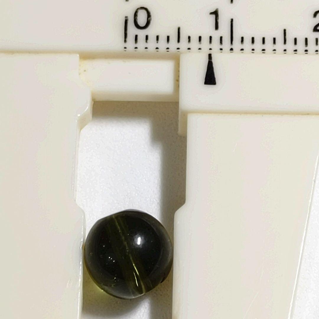 ★(くまこ⭐！)モルダバイト 7.5ミリ珠 ビーズCD(鑑別コピー付)