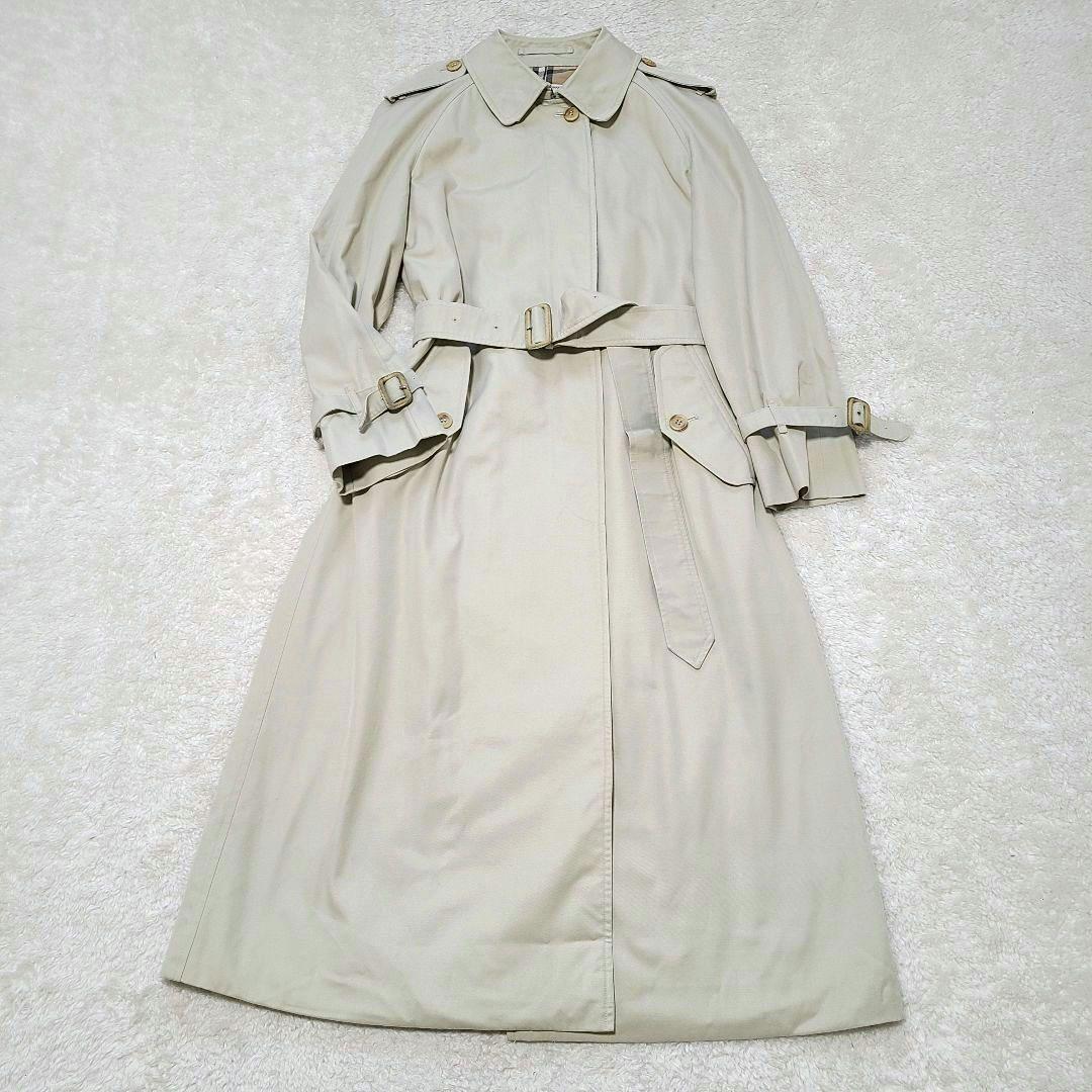 【人気】　バーバリー　トレンチコート　ノバチェック　ロング　ベルト　シングル