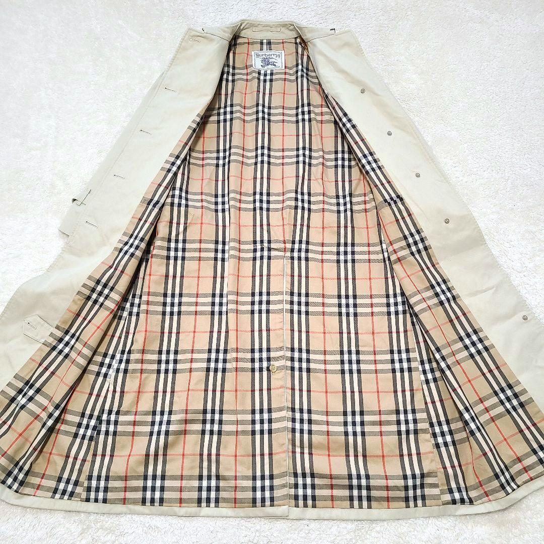 【人気】　バーバリー　トレンチコート　ノバチェック　ロング　ベルト　シングル