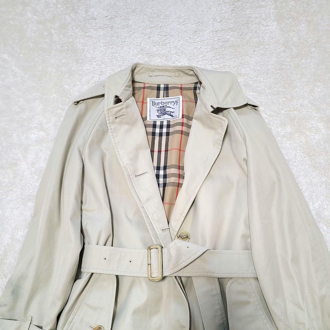 【人気】　バーバリー　トレンチコート　ノバチェック　ロング　ベルト　シングル