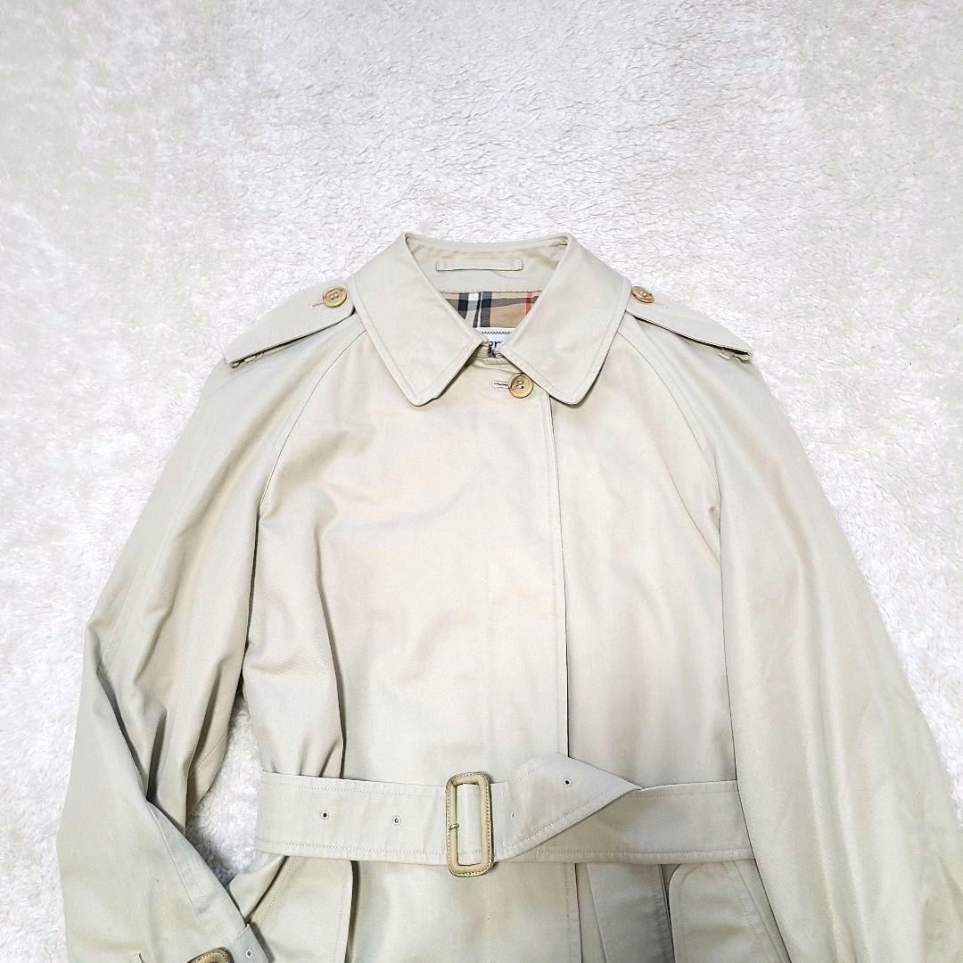 【人気】　バーバリー　トレンチコート　ノバチェック　ロング　ベルト　シングル