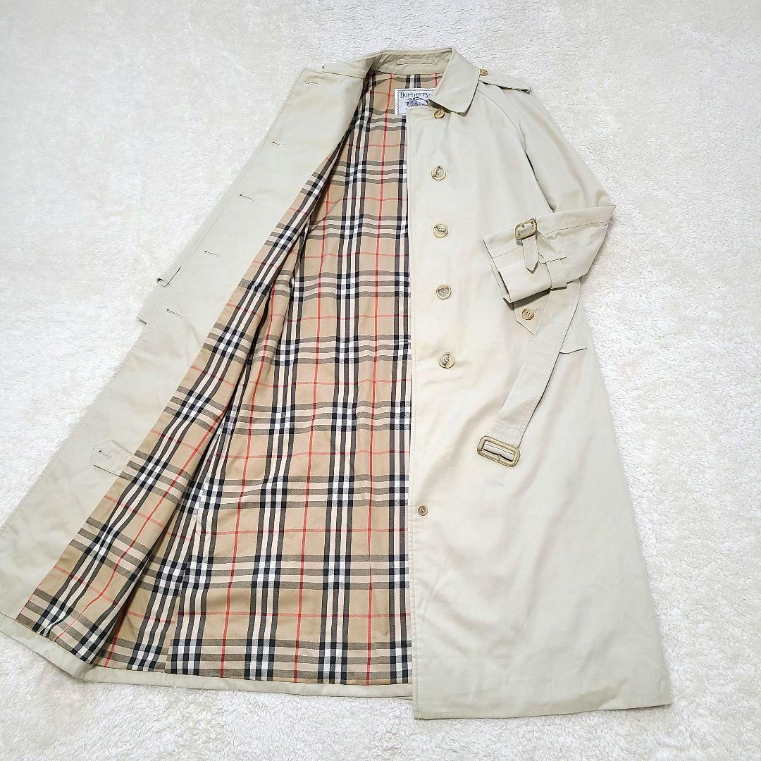 【人気】　バーバリー　トレンチコート　ノバチェック　ロング　ベルト　シングル