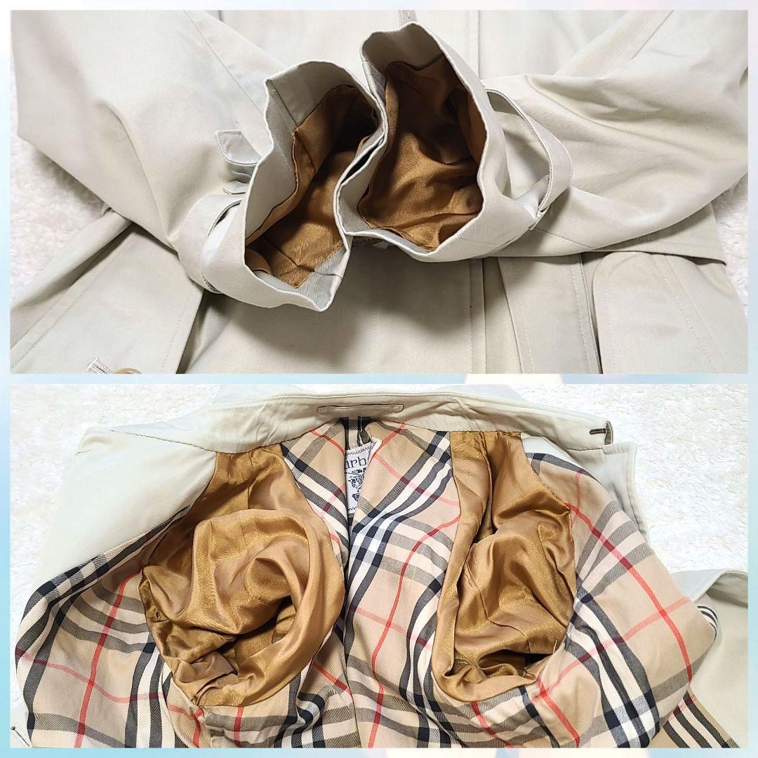 【人気】　バーバリー　トレンチコート　ノバチェック　ロング　ベルト　シングル