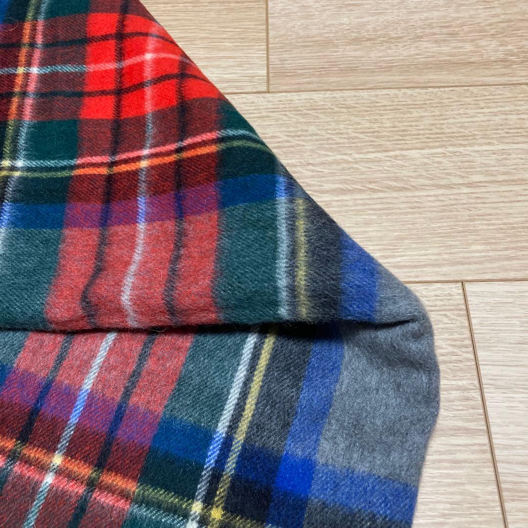 Joshua Ellis ストール　大判　アンゴラ　ウール　　タータンチェック
