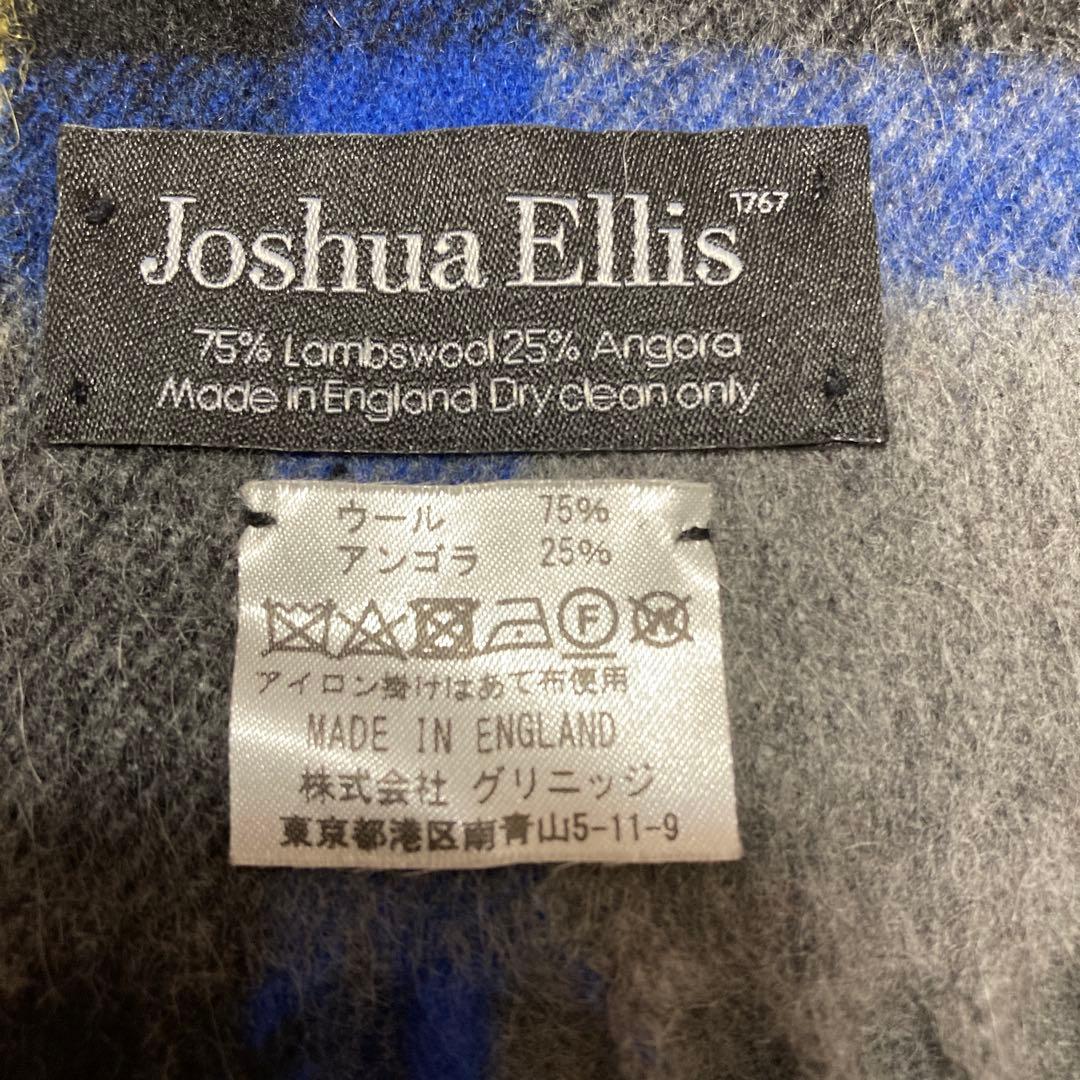 Joshua Ellis ストール　大判　アンゴラ　ウール　　タータンチェック