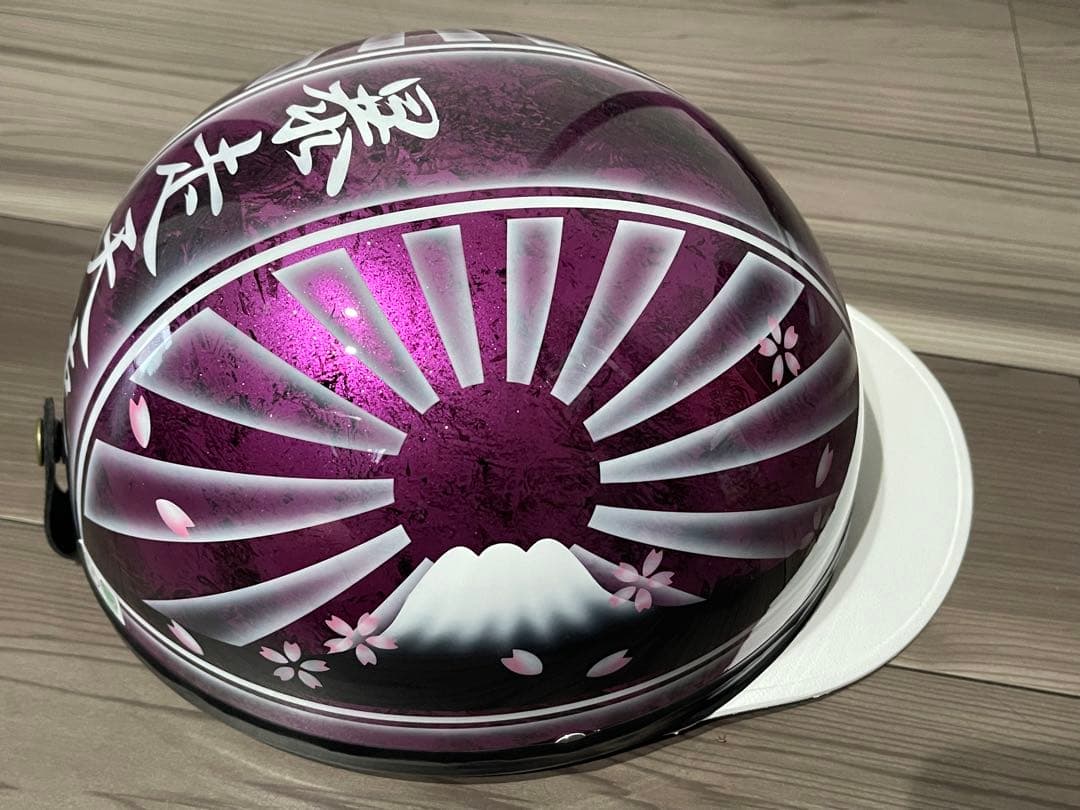 桜吹雪 富士日章 コルク半 ヘルメット 三段シート ロケットカウル 旭風防
