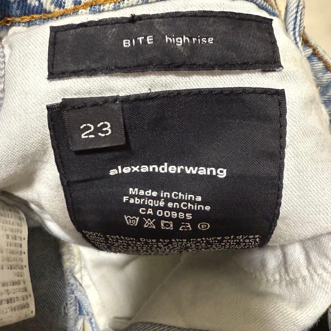 alexanderwang ロゴプリント デニムショートパンツ