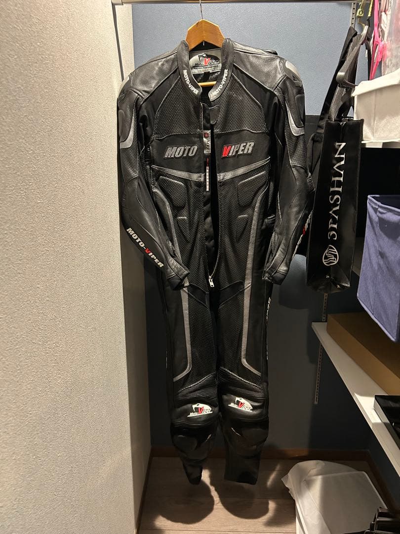 Moto-Viper レザー製バイク皮ツナギ 3L