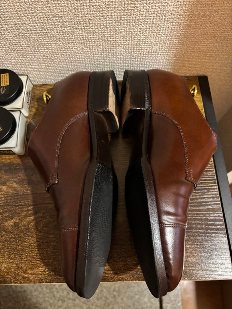 い*～様 三陽山長 源四郎 コードバン ブラウン ダブルモンクストラップ 6.5