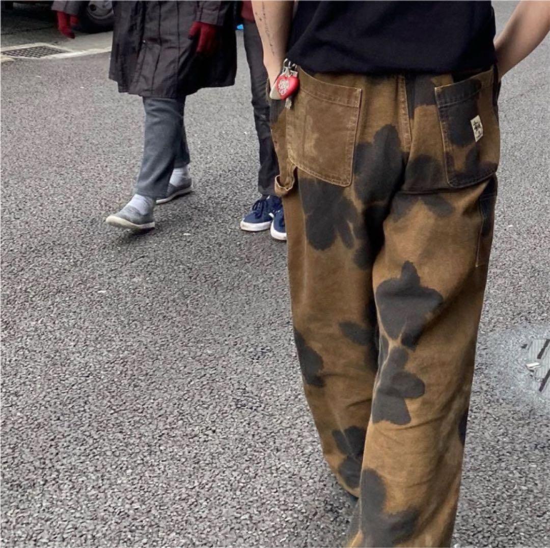 パンツ stussy floral dye work pants size28