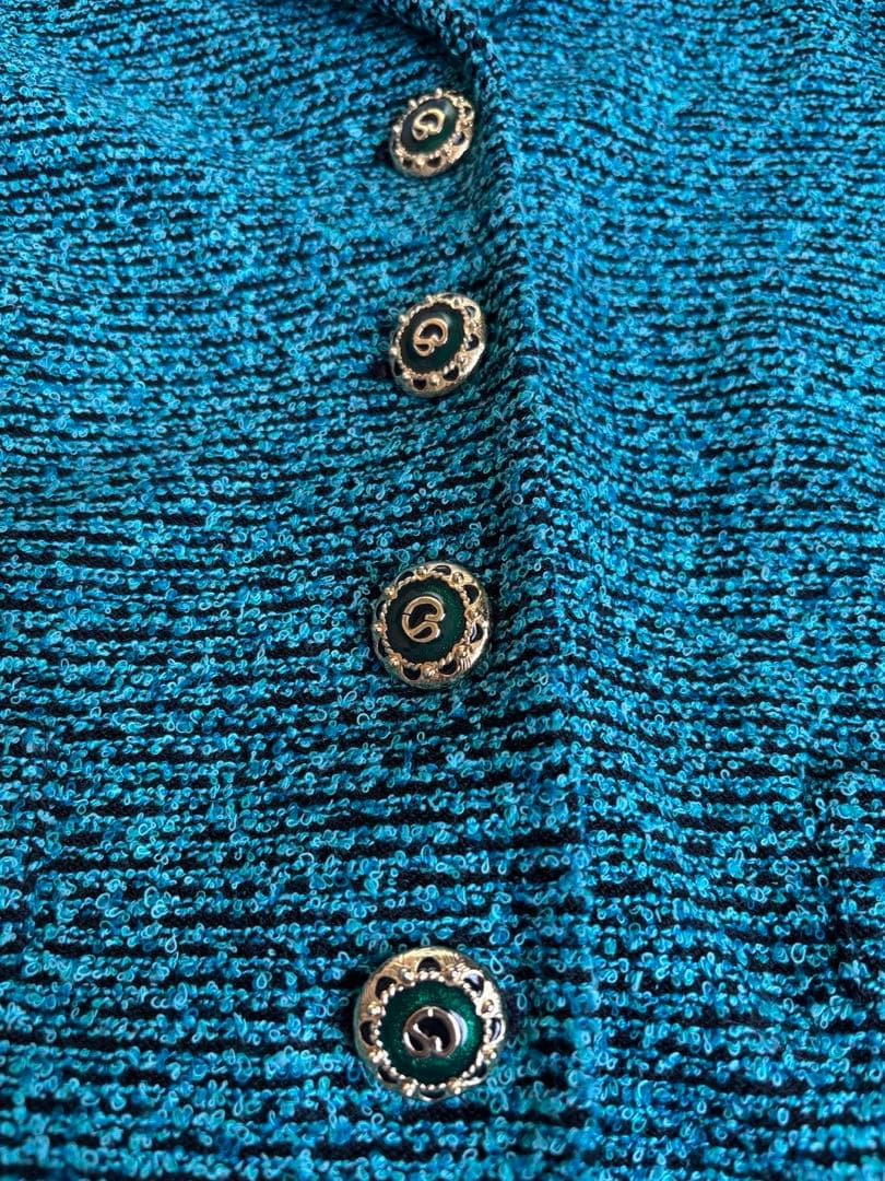 今6 ST.JOHN セントジョン テーラードジャケット青緑 グリーン S