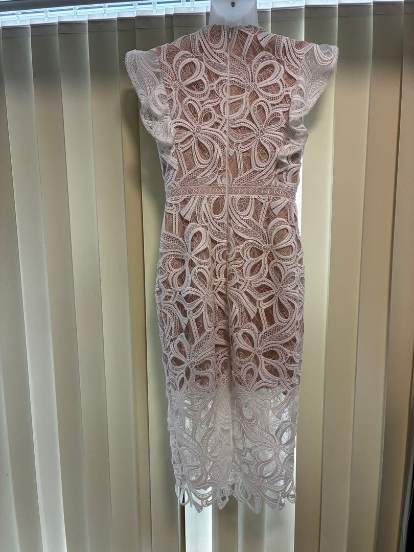 sugar レースフリル袖ドレス ホワイト