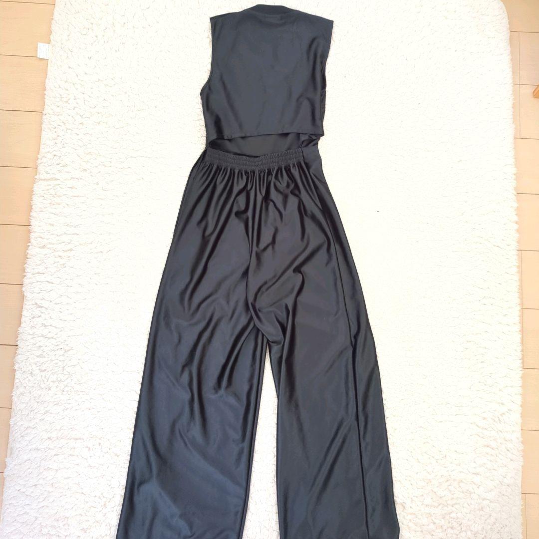 美品 ナイキ ジャンプスーツ オールインワン ブラック ゴールド XS