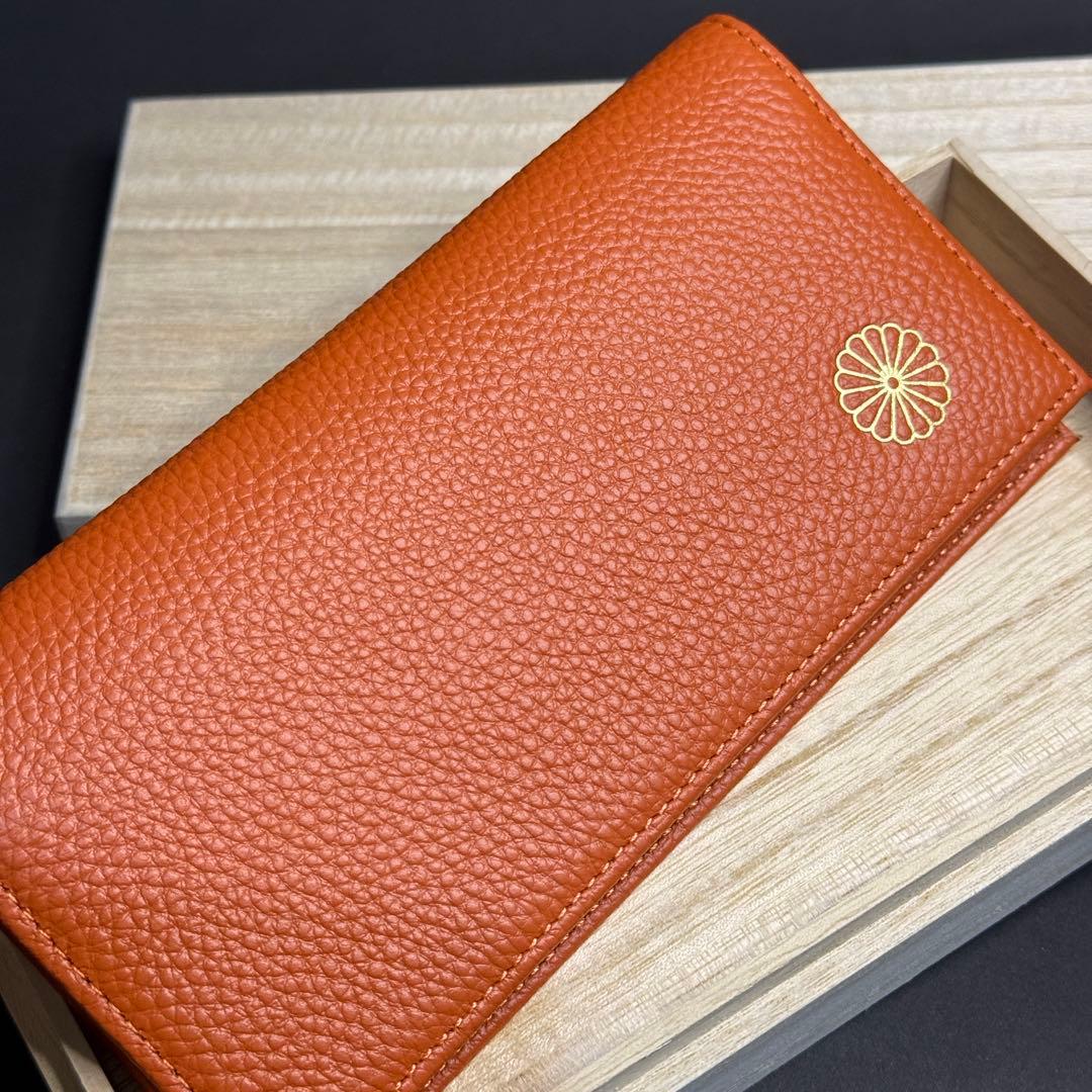 TAKU:皇居 限定 長財布 オレンジ色 貴重 新品未使用 プレゼント用に