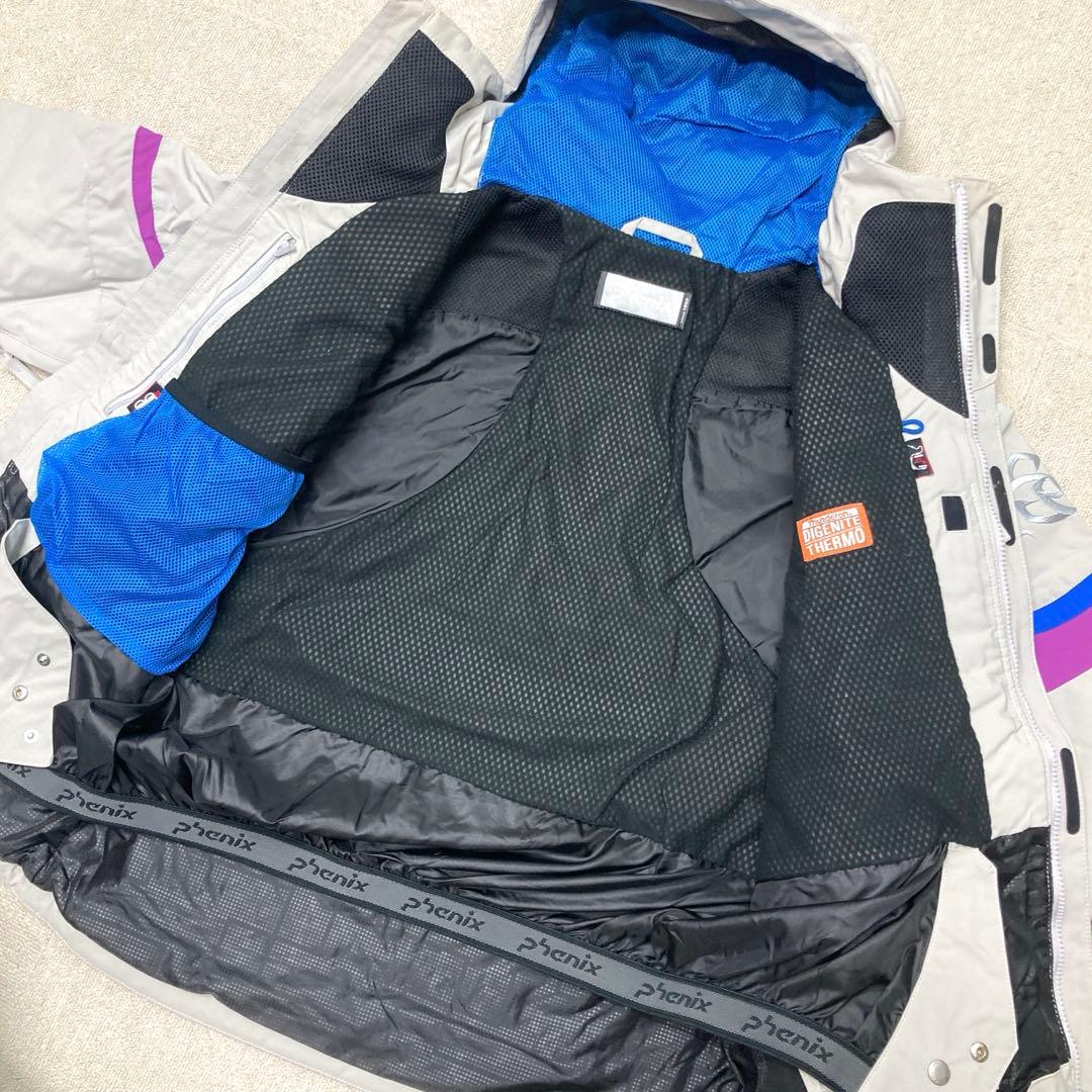新品　訳あり　phenix スキーウェア　ジャケット　Mサイズ　シルバー　防水