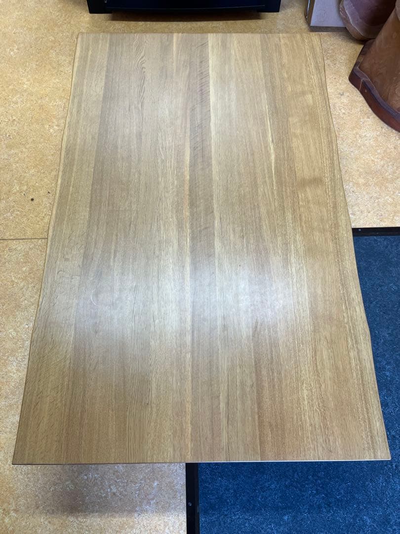 【送料込み】ナラ木　一枚板　ローテーブル　リビングテーブル　オーク材　木製