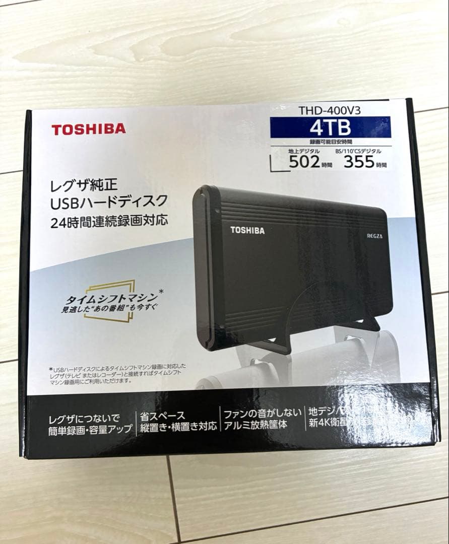 TOSHIBA レグザ純正 4TB USBハードディスク THD-400V3