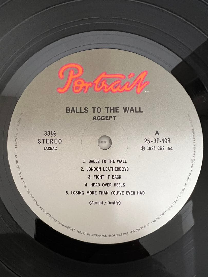 ※盤面極美品 貴重盤【JPNオリジナル帯付きレコード】 アクセプト