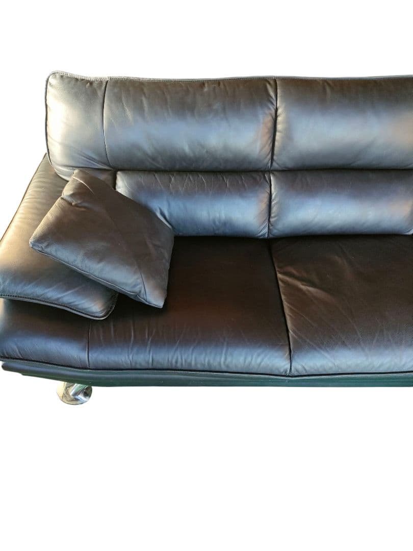 ニトリ　本革　L字カウチソファ 　クッション付き　地域限定配送