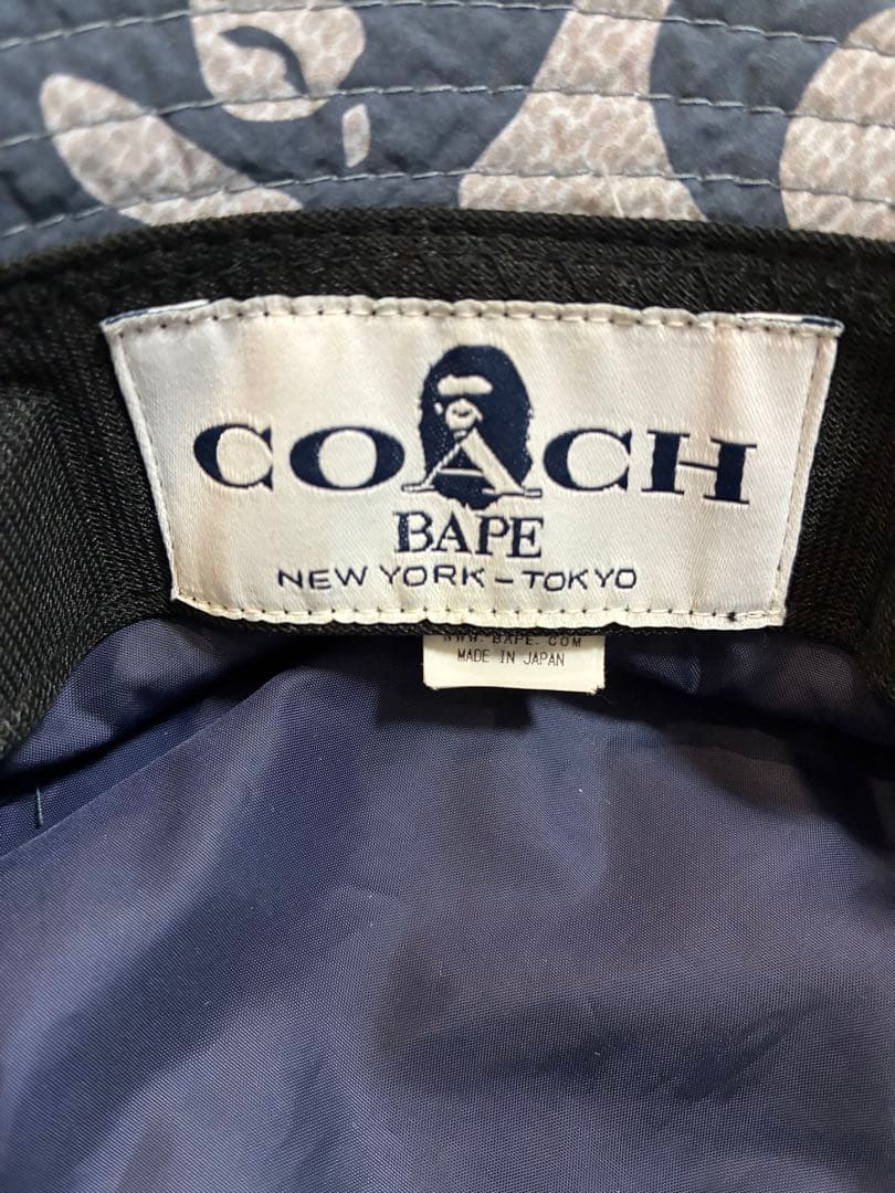 コーチとBAPEコラボバケットハット　M