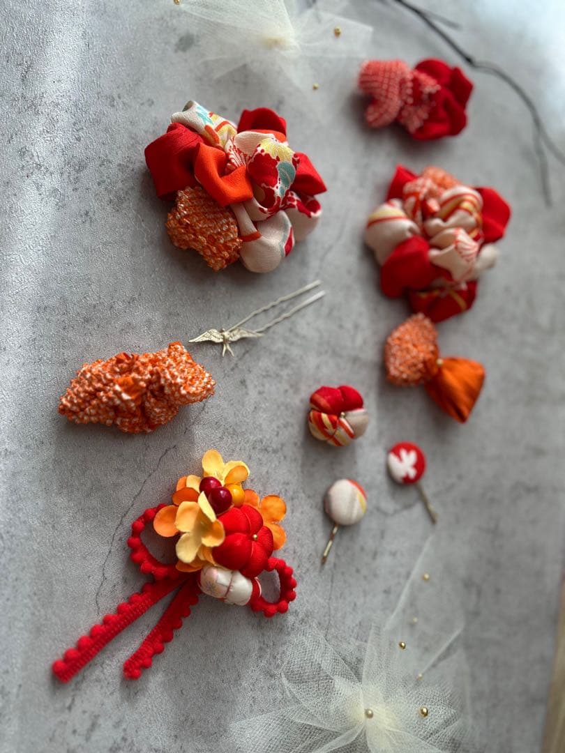 a*i様 七五三　七五三髪飾り　ヘッドドレス　着物髪飾り　リメイク髪飾り　053