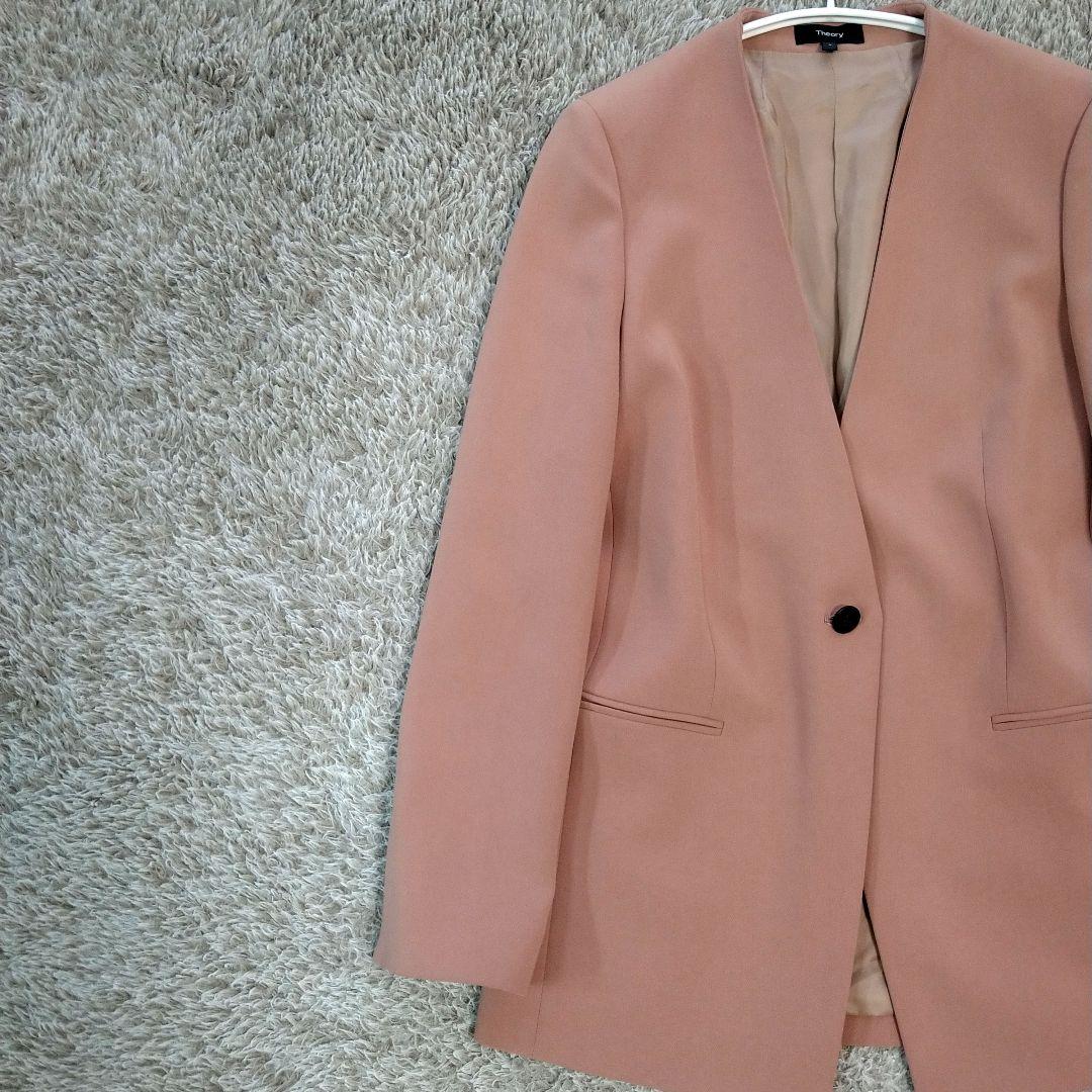 美品◆Theory セオリー Waist Tab JKT ノーカラージャケット