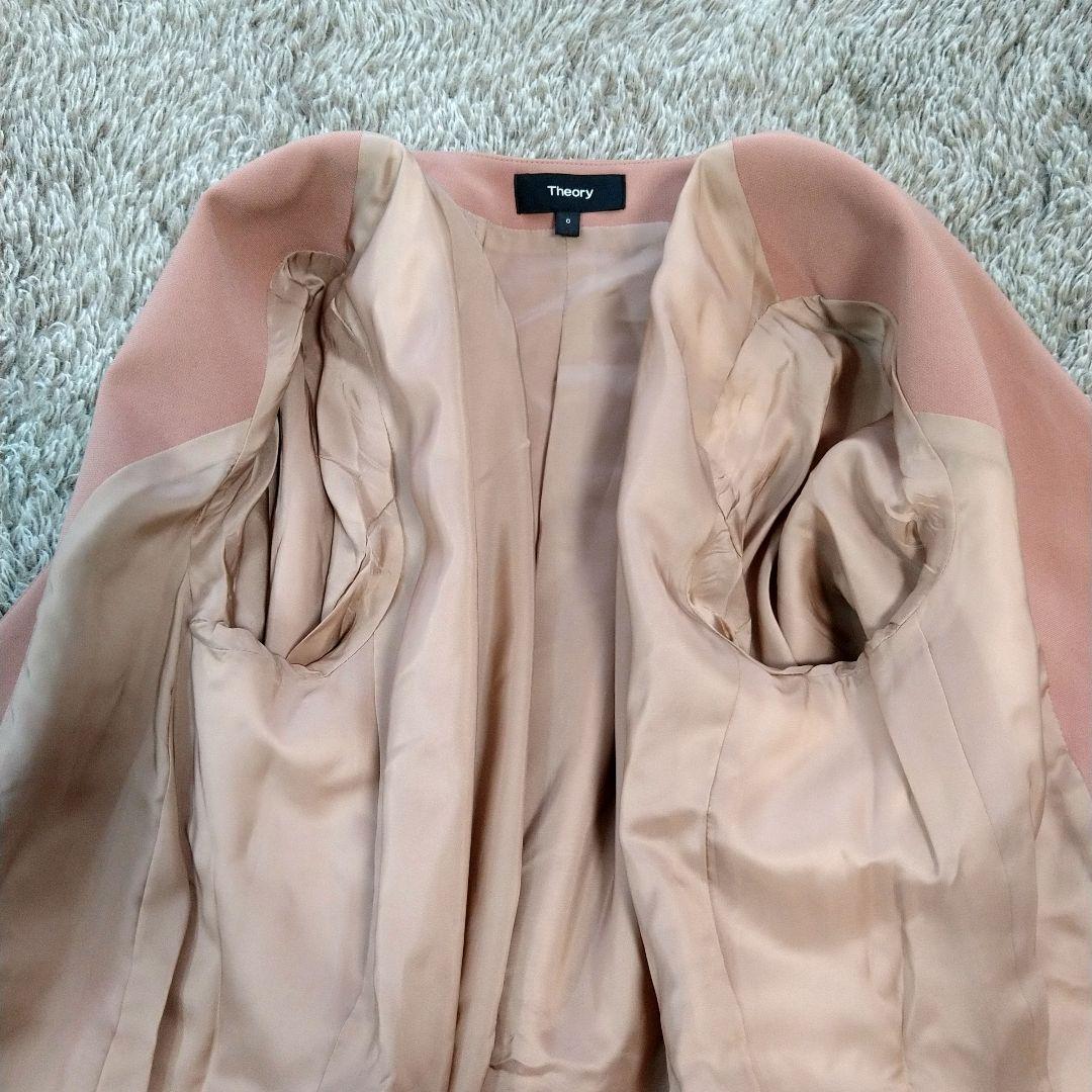 美品◆Theory セオリー Waist Tab JKT ノーカラージャケット