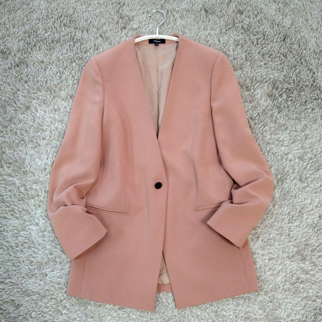 美品◆Theory セオリー Waist Tab JKT ノーカラージャケット