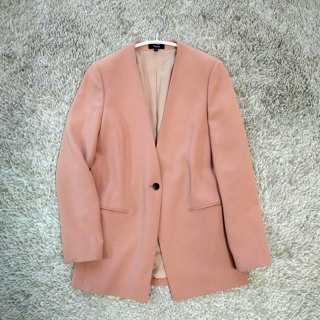美品◆Theory セオリー Waist Tab JKT ノーカラージャケット