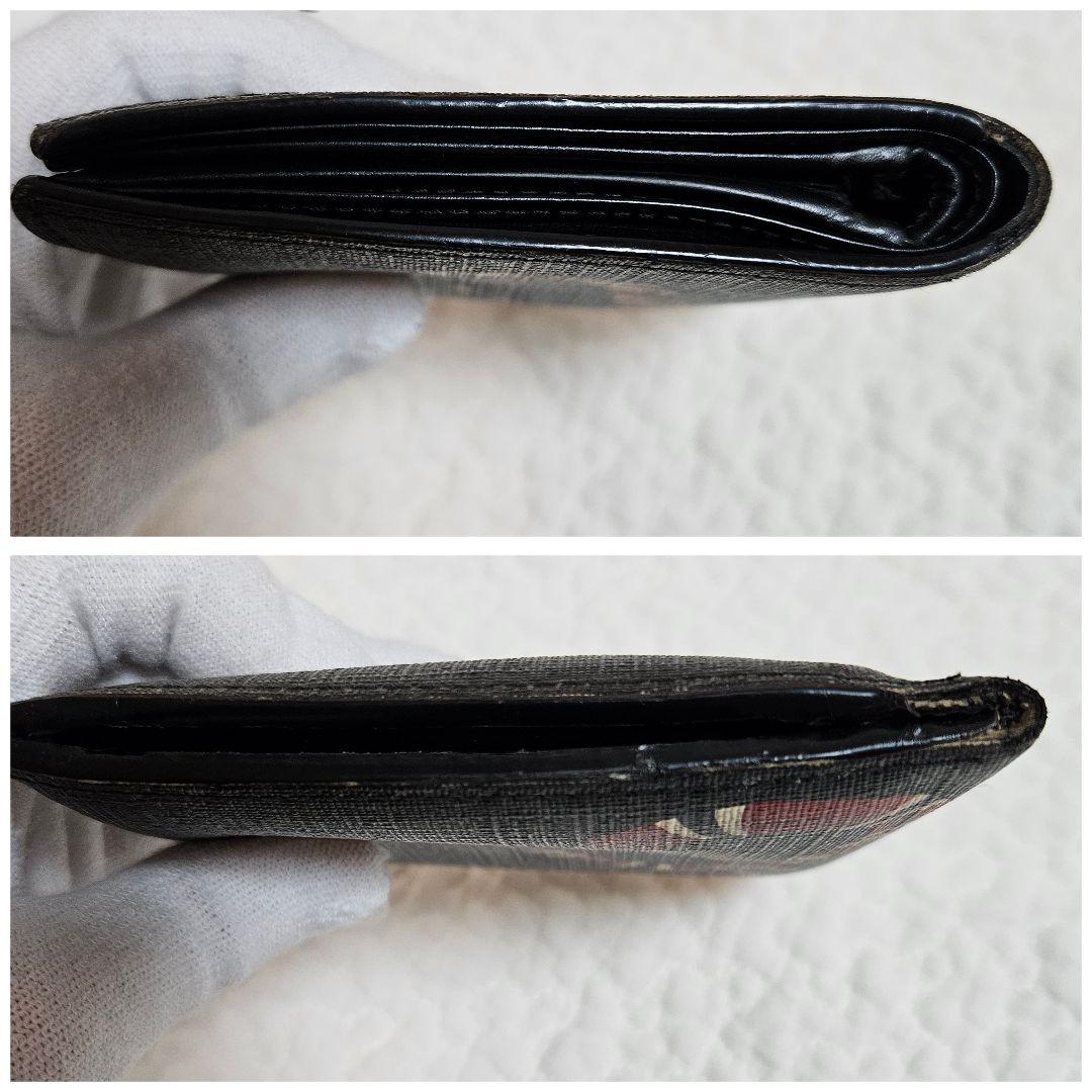 GUCCI 財布 二つ折り　ブラック　GGスプリーム　スネーク　黒