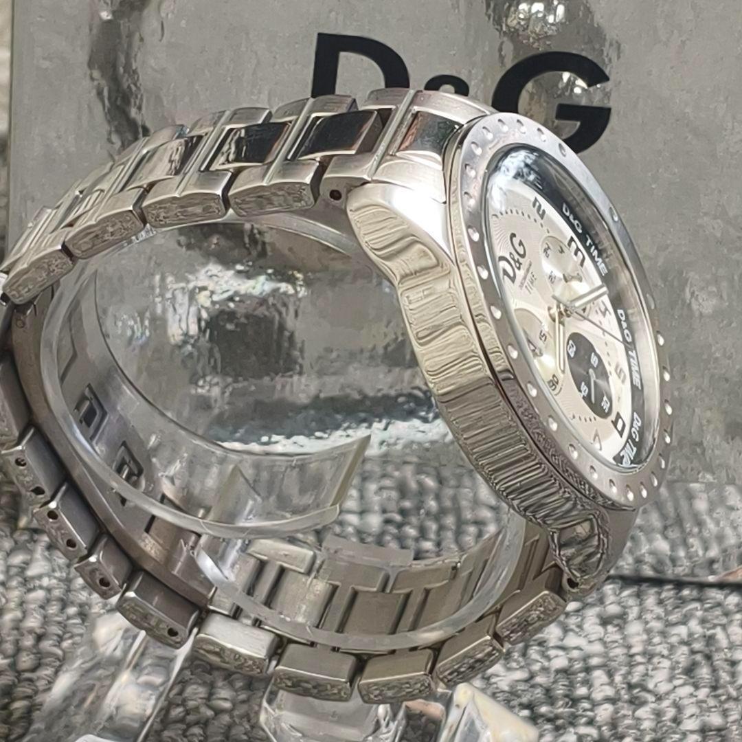 ♥️ 動作品 D&G クロノグラフ 腕時計 シルバー NAVAJO